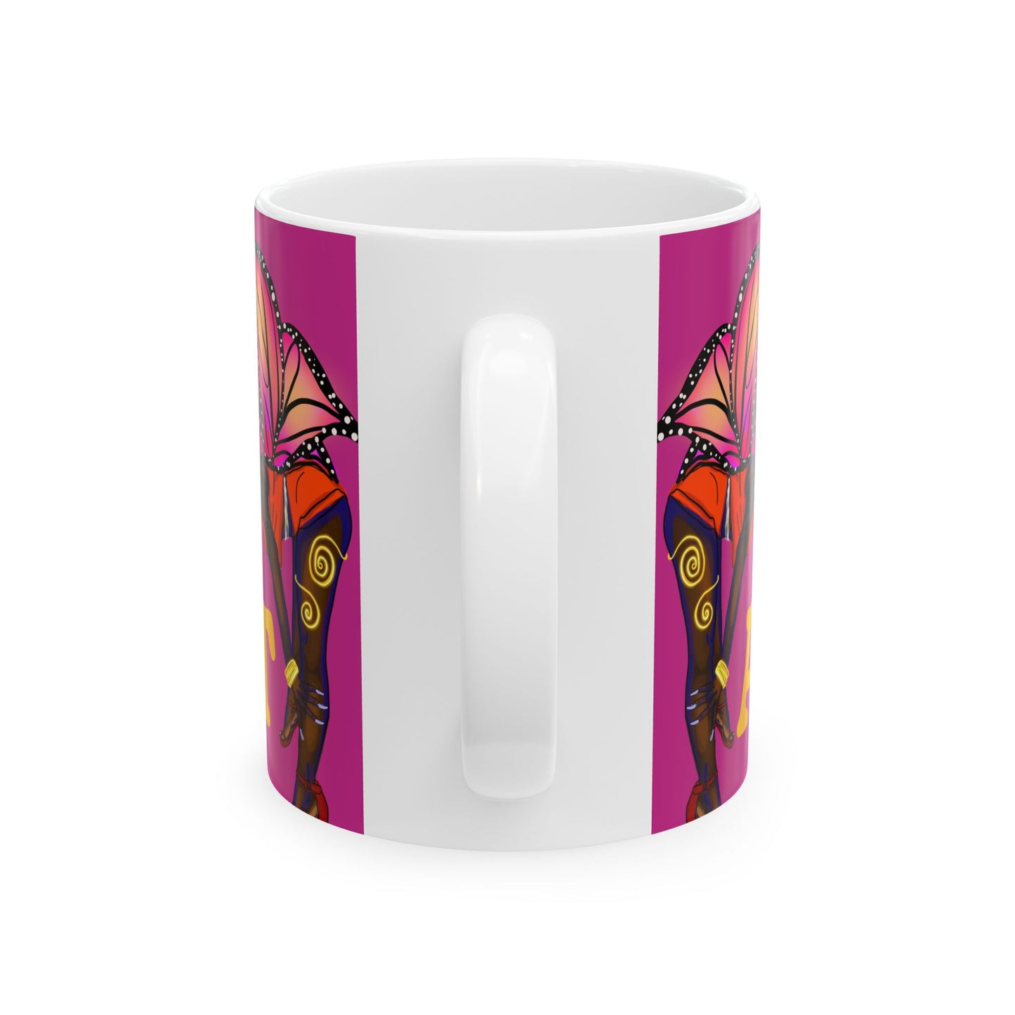 Mug — "Don't Chase Attraction" Colorful Butterfly Ceramic Coffee Mug (11oz/15oz)