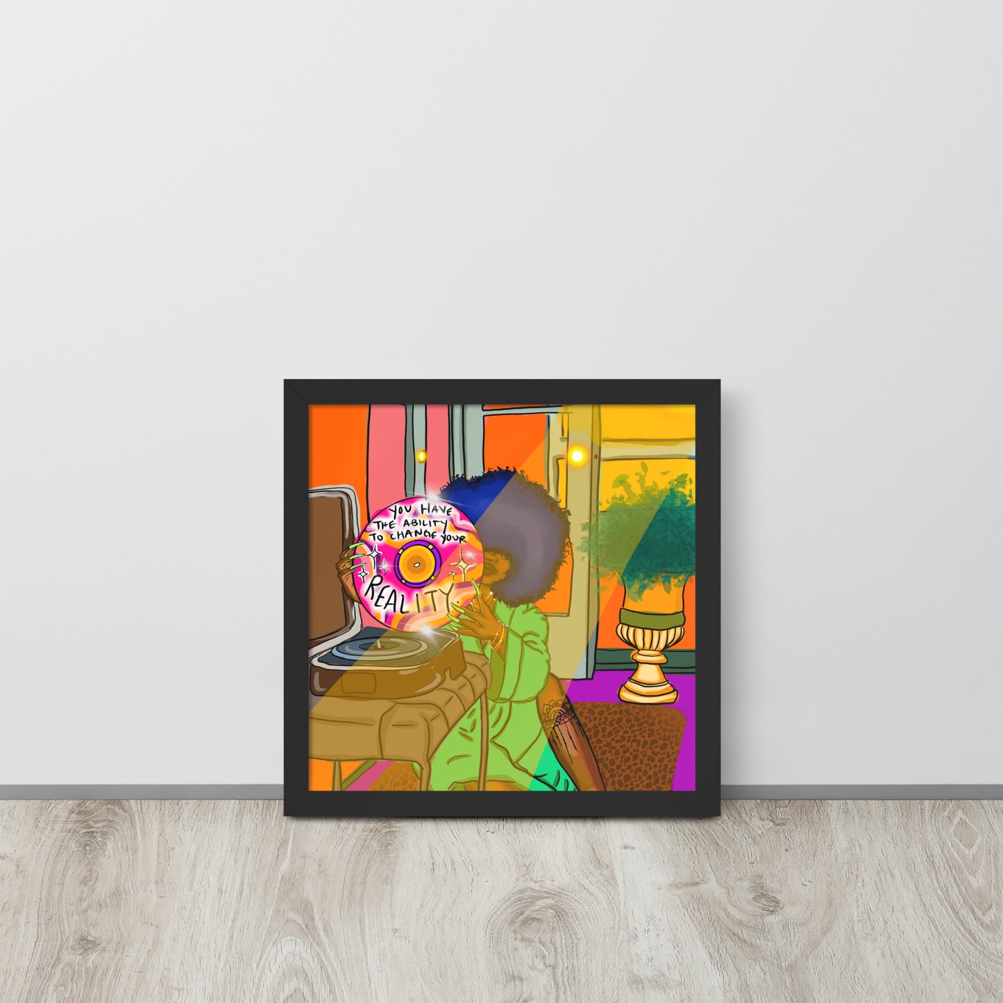 Framed poster