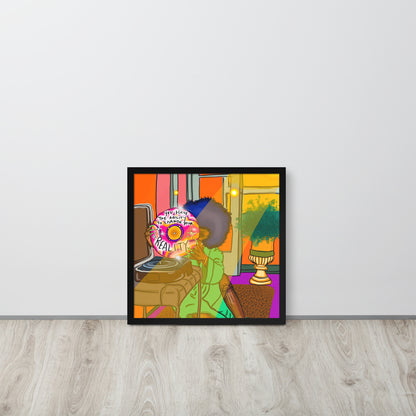 Framed poster